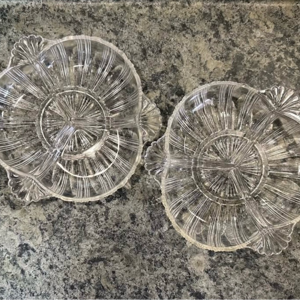 Clear Glass Serving Dishes - Set of 2